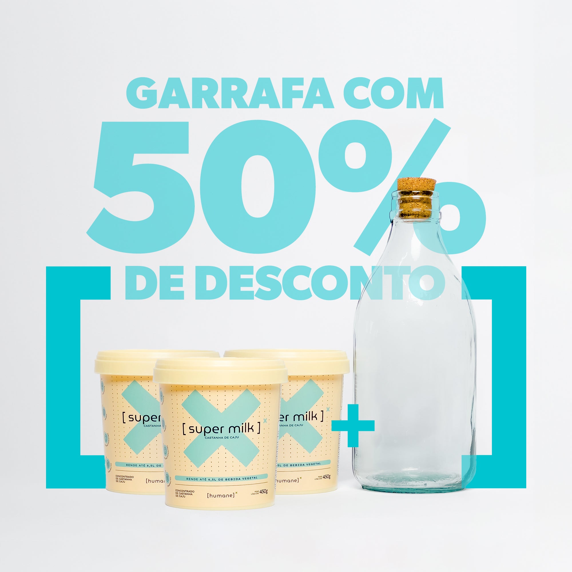 Combo 3 Super Milk + Garrafa - humane